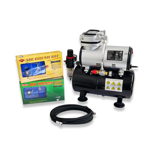 Airbrush kit air compressor - airbrush,