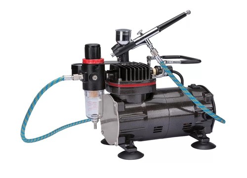 Single piston compressor with - single,