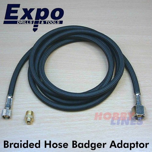 Braided hose w badger - 1.7m,